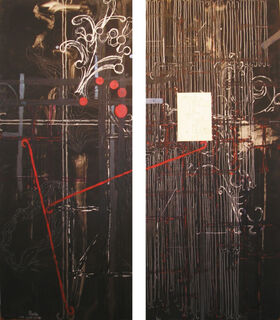 Nude with St George (diptych)