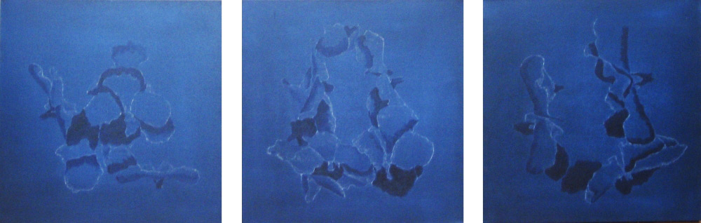 Blue Leaves (triptych)