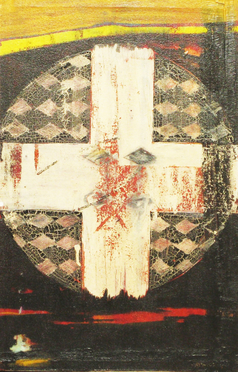 Abstract with White Cross