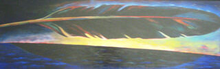 Dark Feather over Sea